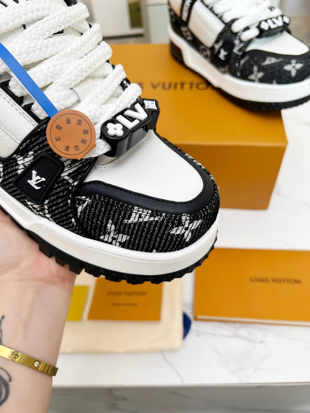 Louis Vuitton LV Trainer Sneaker - Black/White Monogram