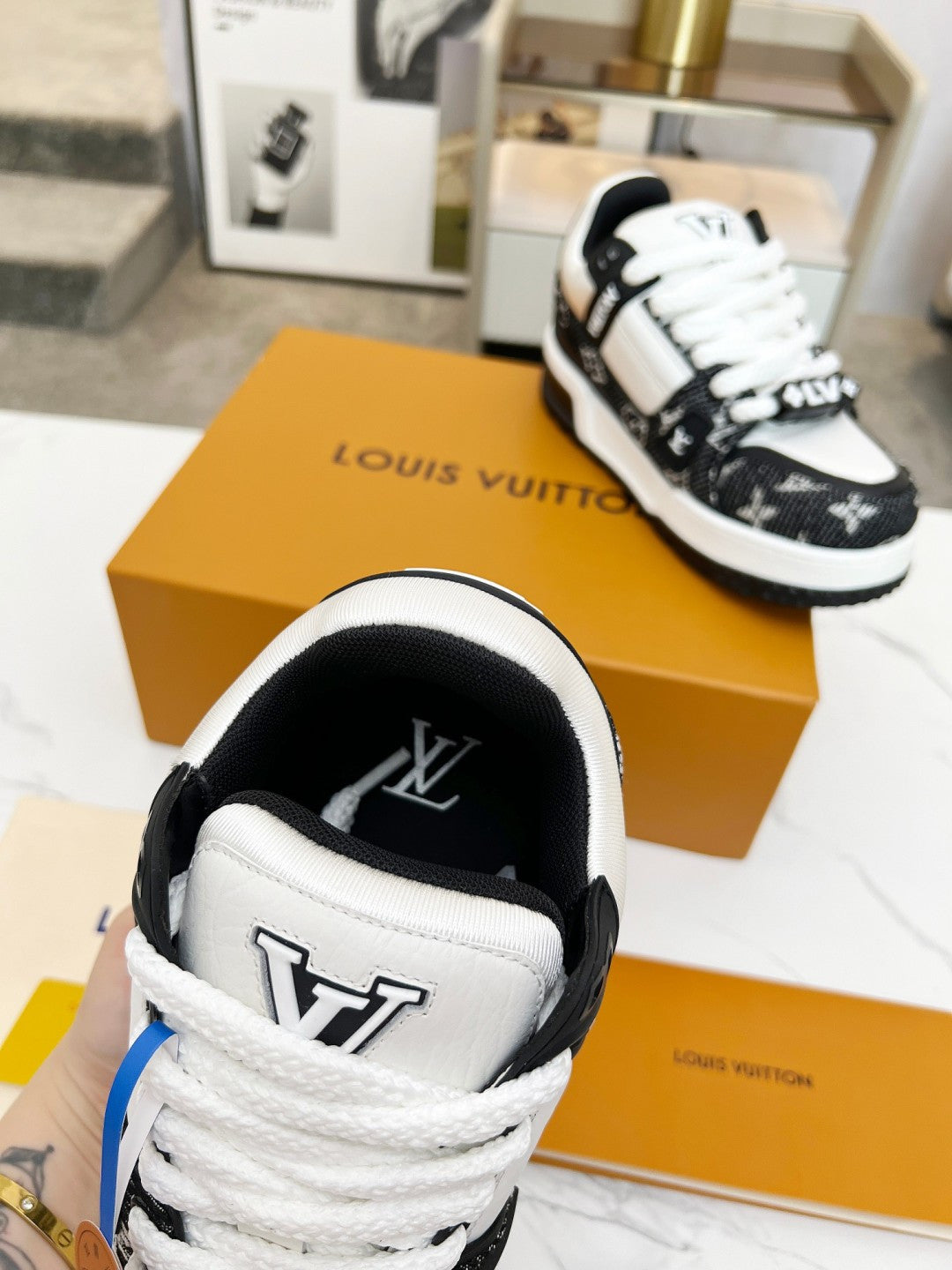 Louis Vuitton LV Trainer Sneaker - Black/White Monogram