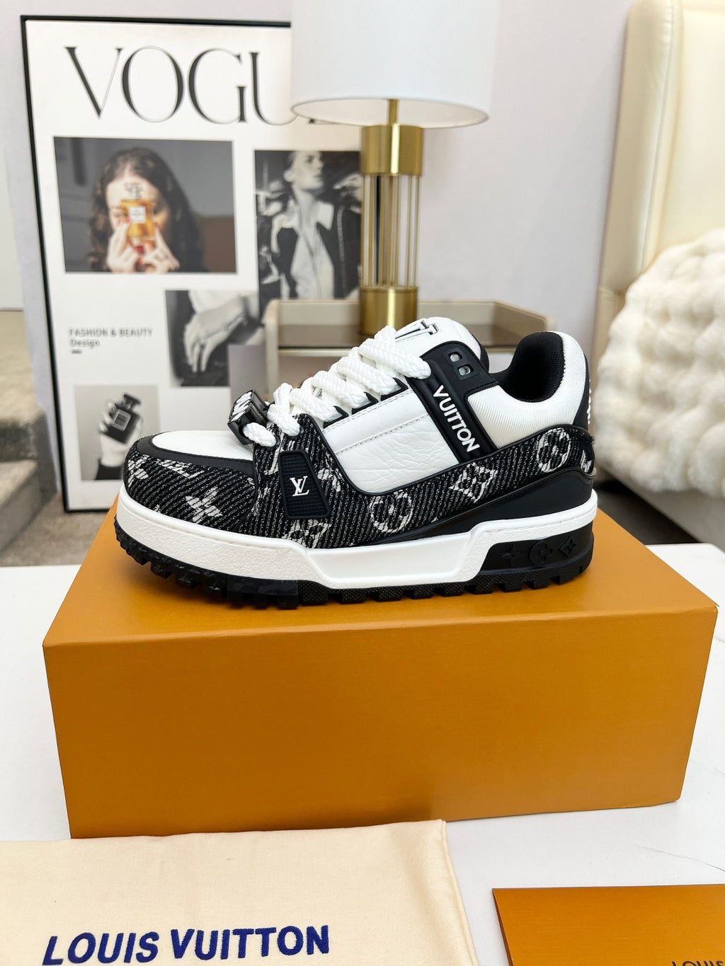 Louis Vuitton LV Trainer Sneaker - Black/White Monogram