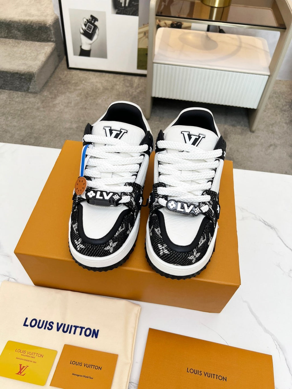 Louis Vuitton LV Trainer Sneaker - Black/White Monogram