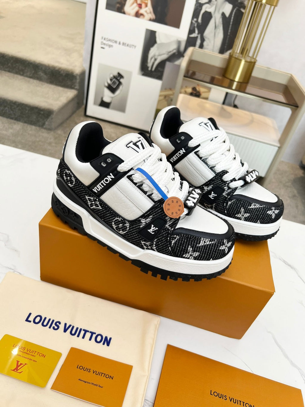 Louis Vuitton LV Trainer Sneaker - Black/White Monogram
