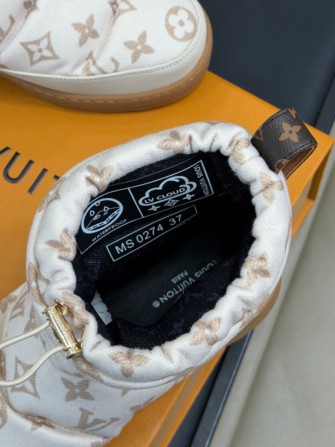 LV Pillow Boots - White Monogram Puffer Ankle Boots