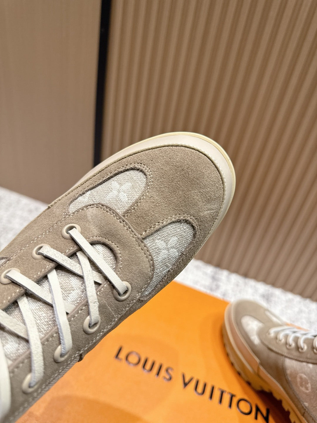 LV Platform Boots - Beige Monogram Canvas Lace-Up