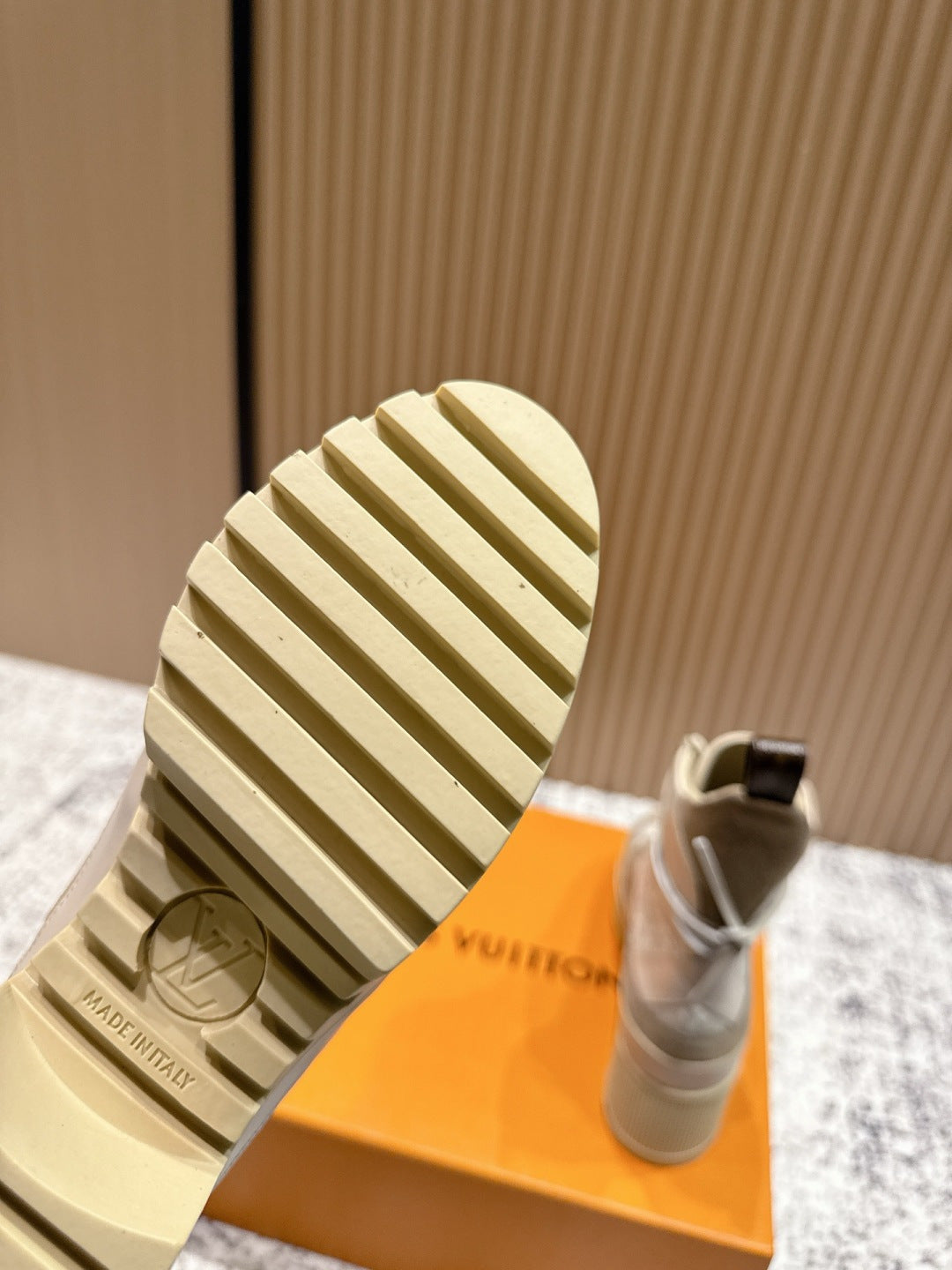 LV Platform Boots - Beige Monogram Canvas Lace-Up