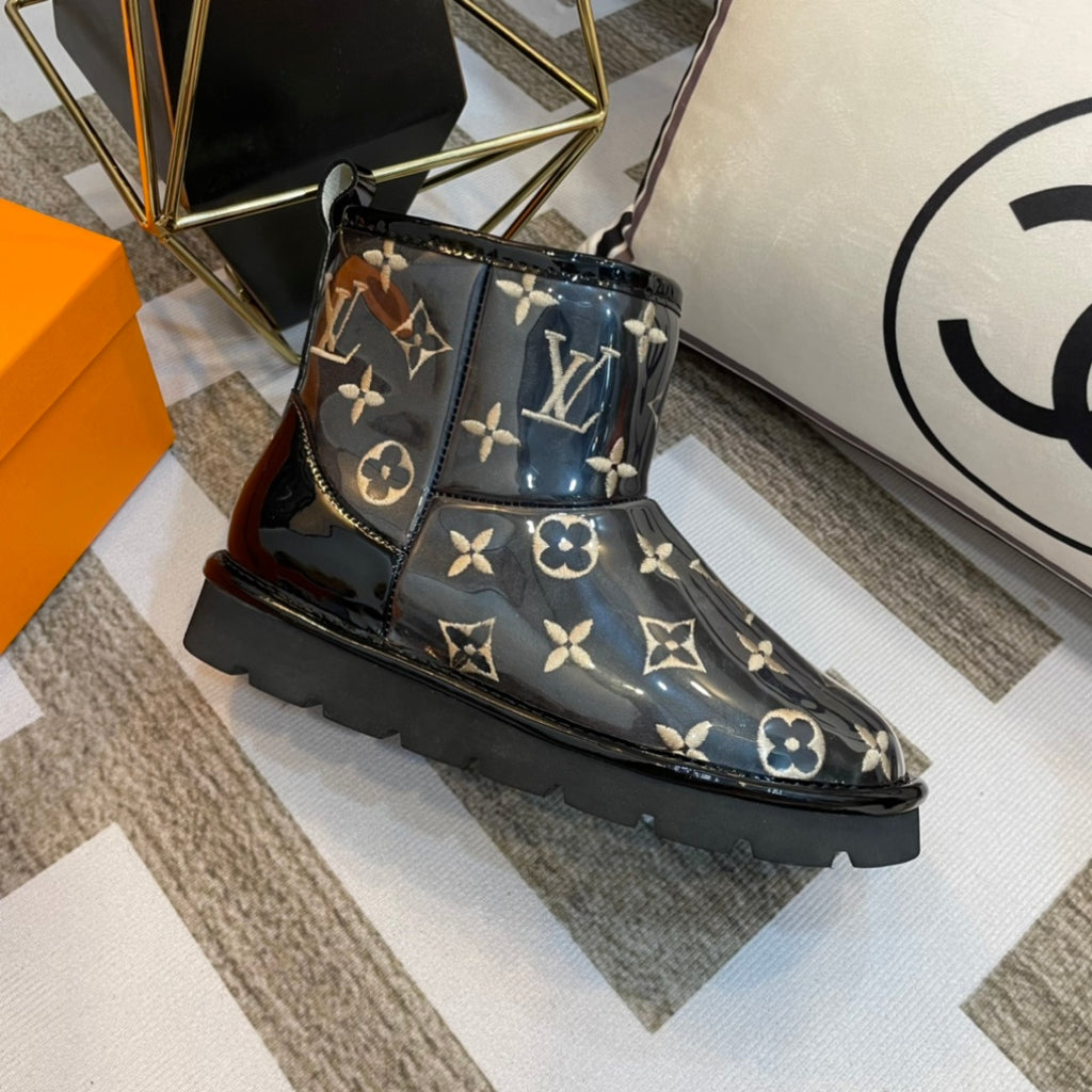LV Work Boots - Wheat Monogram Canvas Lace-Up