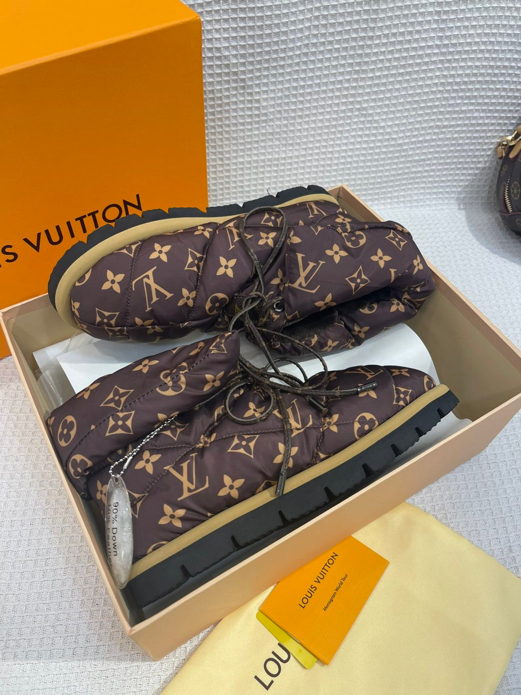 LV Pillow Boots - Brown Monogram Puffer Mid-Calf Boots