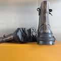 LV Combat Boots - Black Leather Monogram Platform Lace-Up