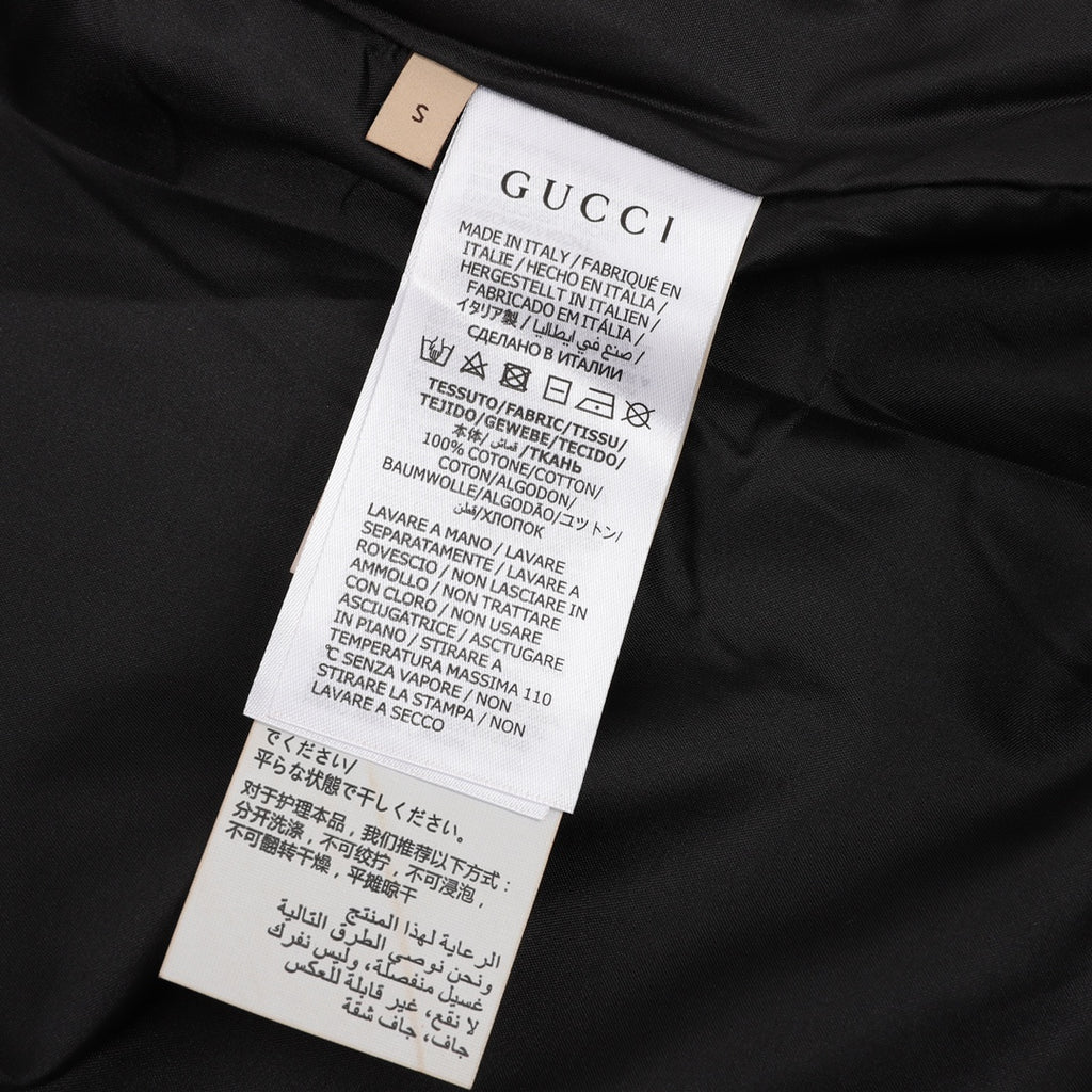 Gucci GG Jacquard Tape Raglan Zip-Up Sweatshirt — Black/Cream