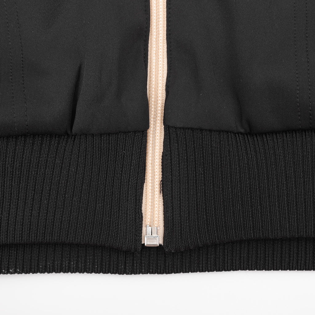 Gucci Interlocking GG Rubber Patch Web Stripe Zip-Up Track Jacket — Black