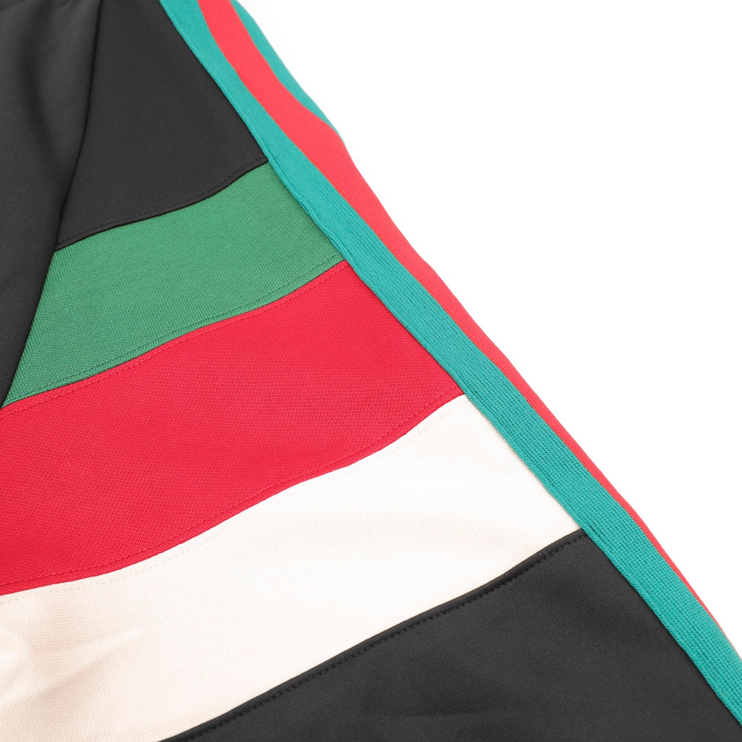 Gucci Interlocking GG Rubber Patch Web Stripe Zip-Up Track Jacket — Black