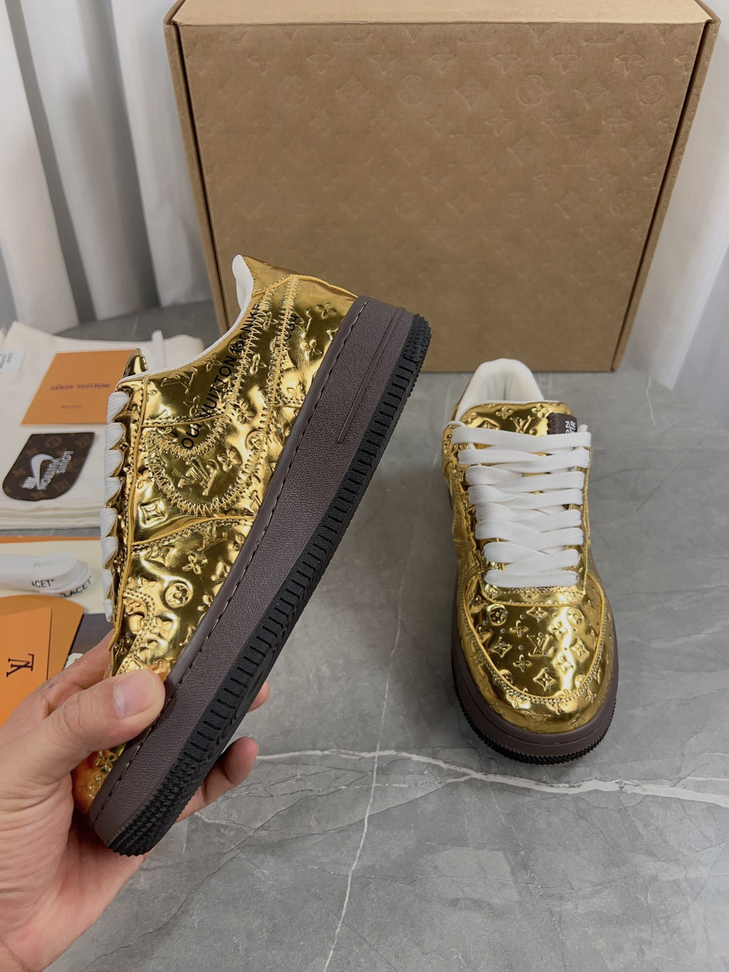 Louis Vuitton Rivoli High-Top Sneaker - White Damier Azur Graffiti