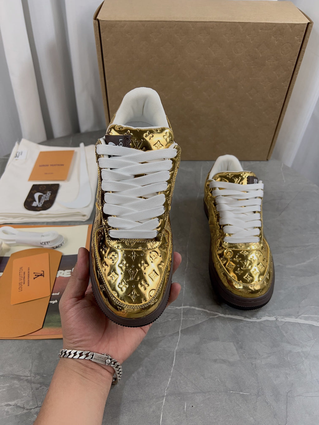 Louis Vuitton Rivoli High-Top Sneaker - White Damier Azur Graffiti
