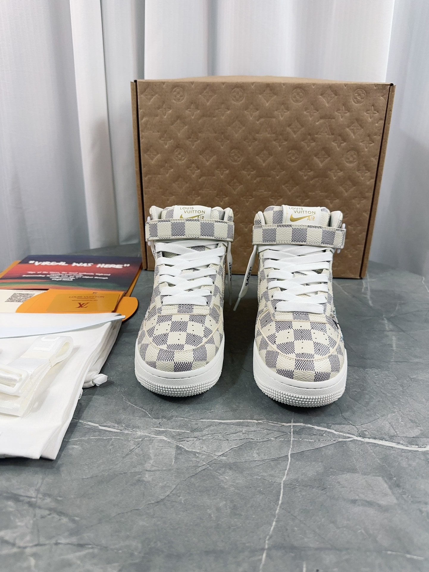 Louis Vuitton Rivoli High-Top Sneaker - Damier Azur Graffiti & Blue