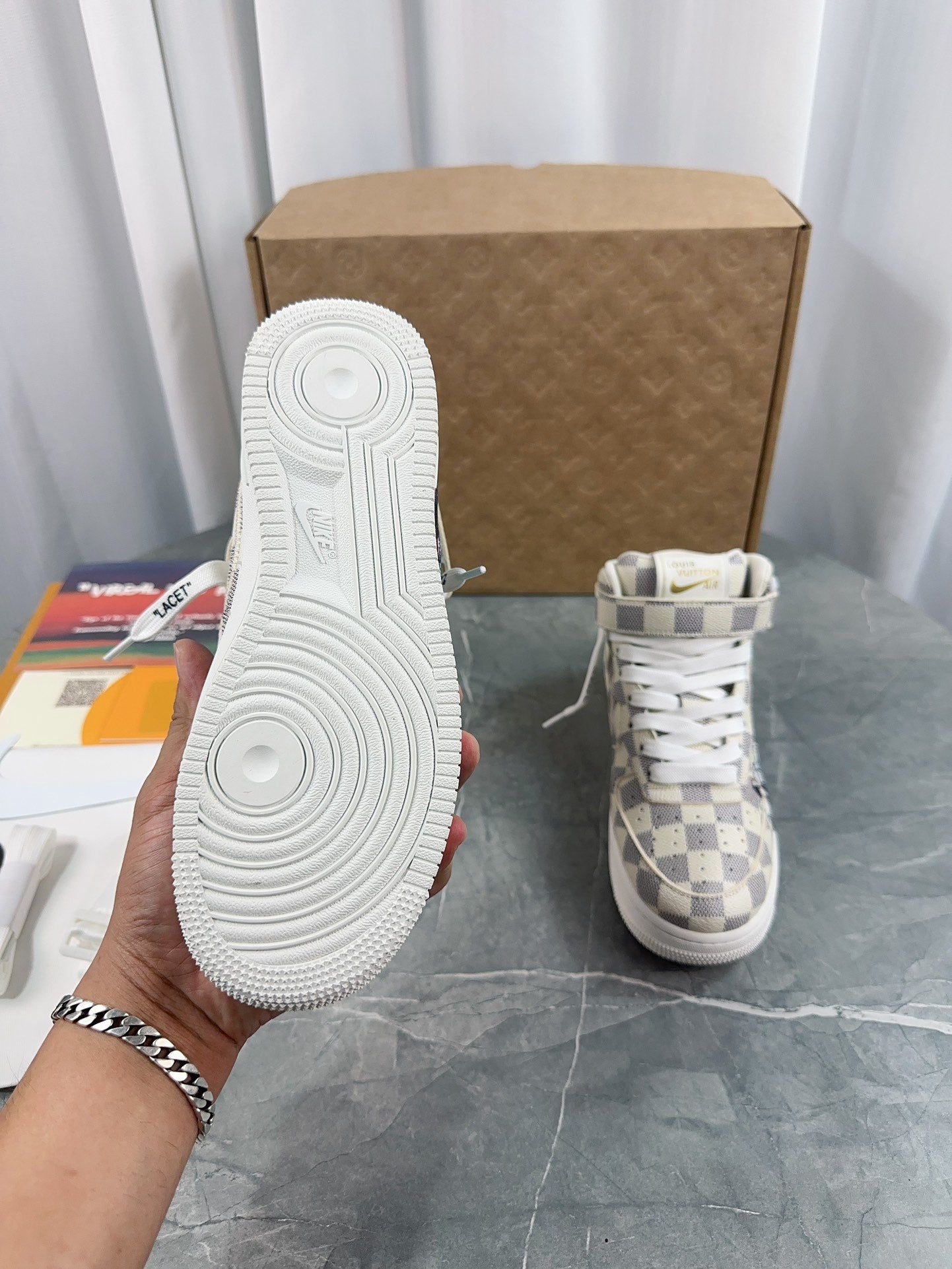Louis Vuitton Rivoli High-Top Sneaker - Damier Azur Graffiti & Blue