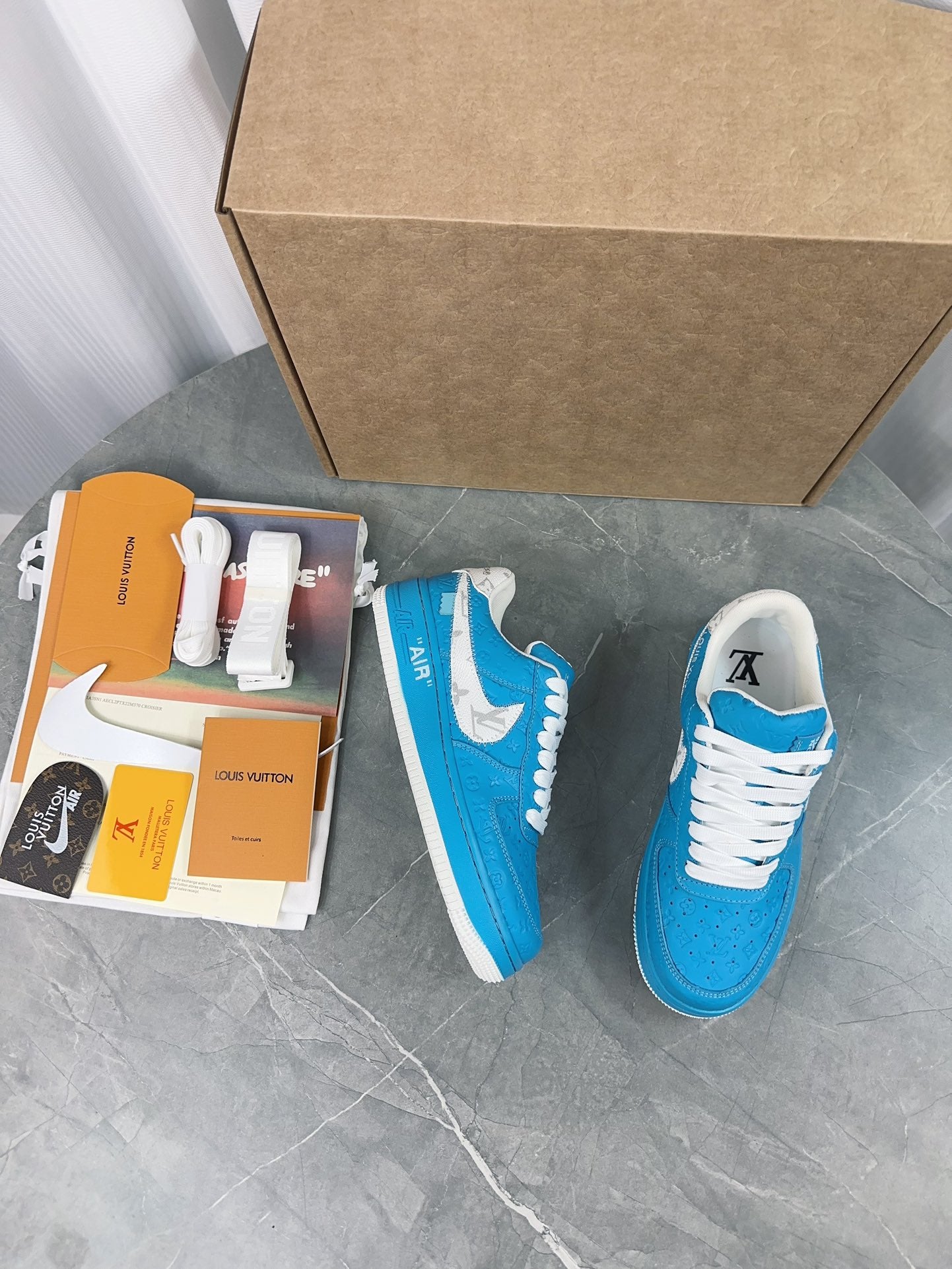 Nike x Louis Vuitton x Off-White Air Force 1 Low - University Blue "MCA Chicago"