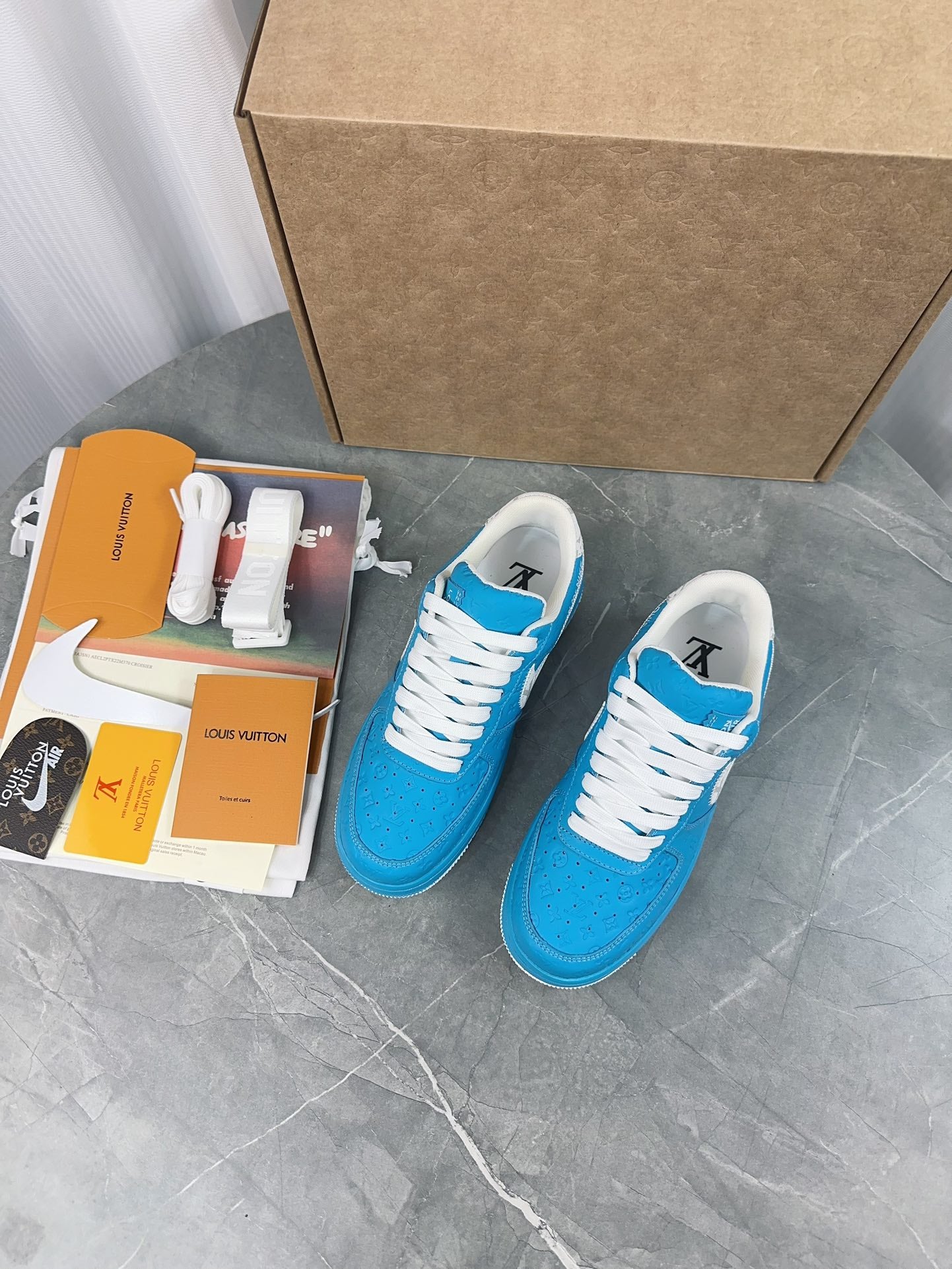 Nike x Louis Vuitton x Off-White Air Force 1 Low - University Blue "MCA Chicago"