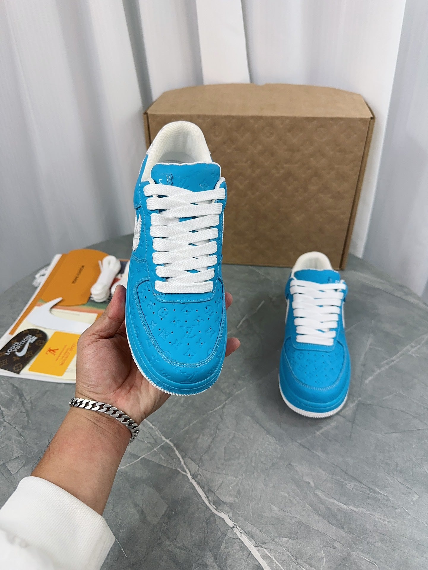 Louis Vuitton x Nike Air Force 1 Low - University Blue