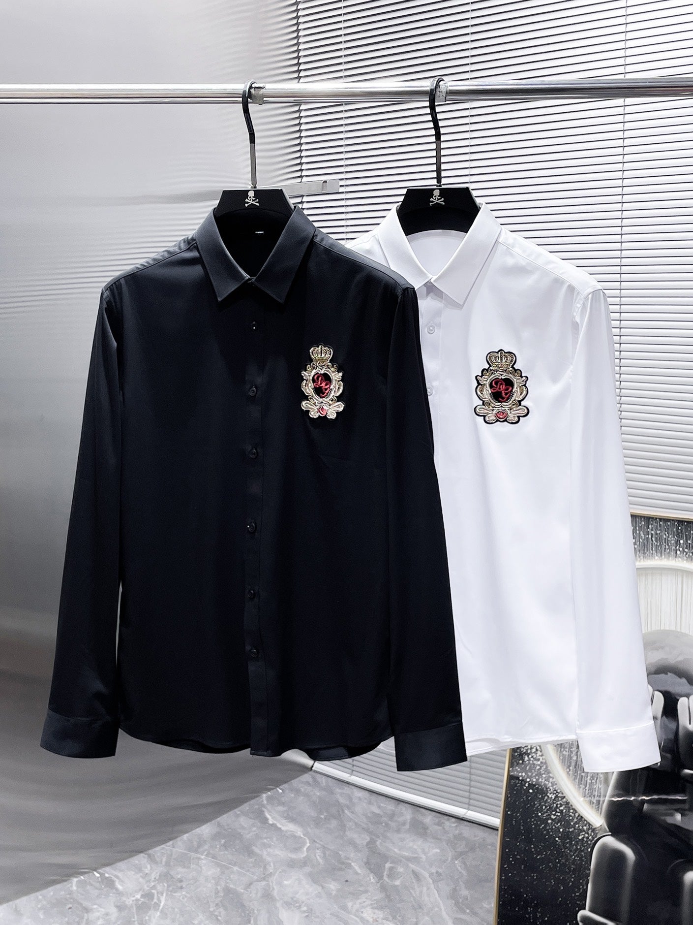 Royal Crest Embroidered Dress Shirt