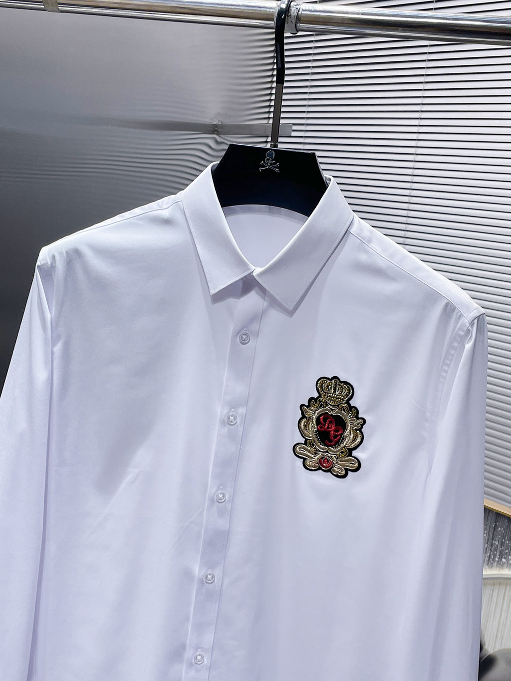Royal Crest Embroidered Dress Shirt