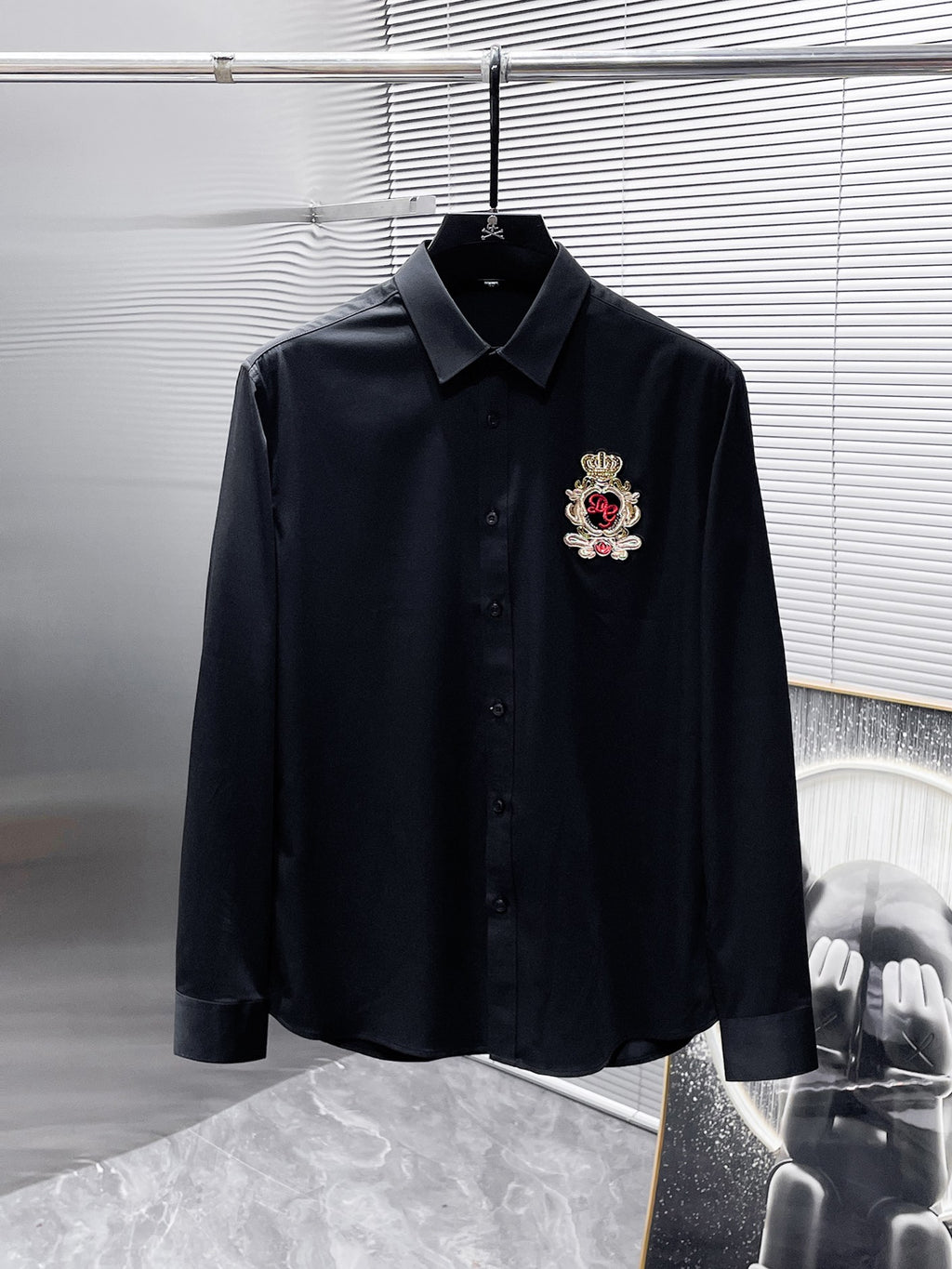 Royal Crest Embroidered Dress Shirt