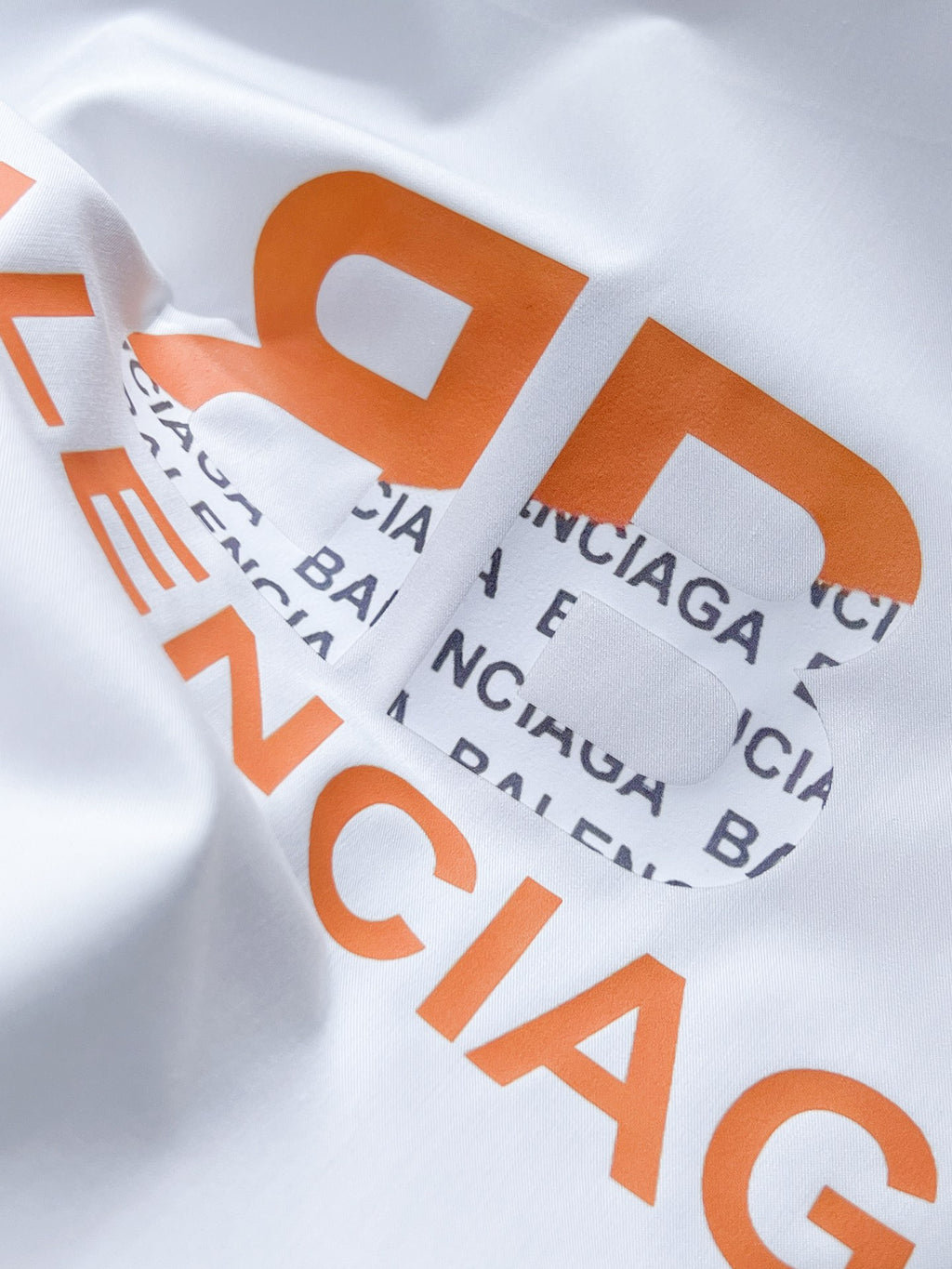 Balenciaga Logo Graphic Dress Shirt - White