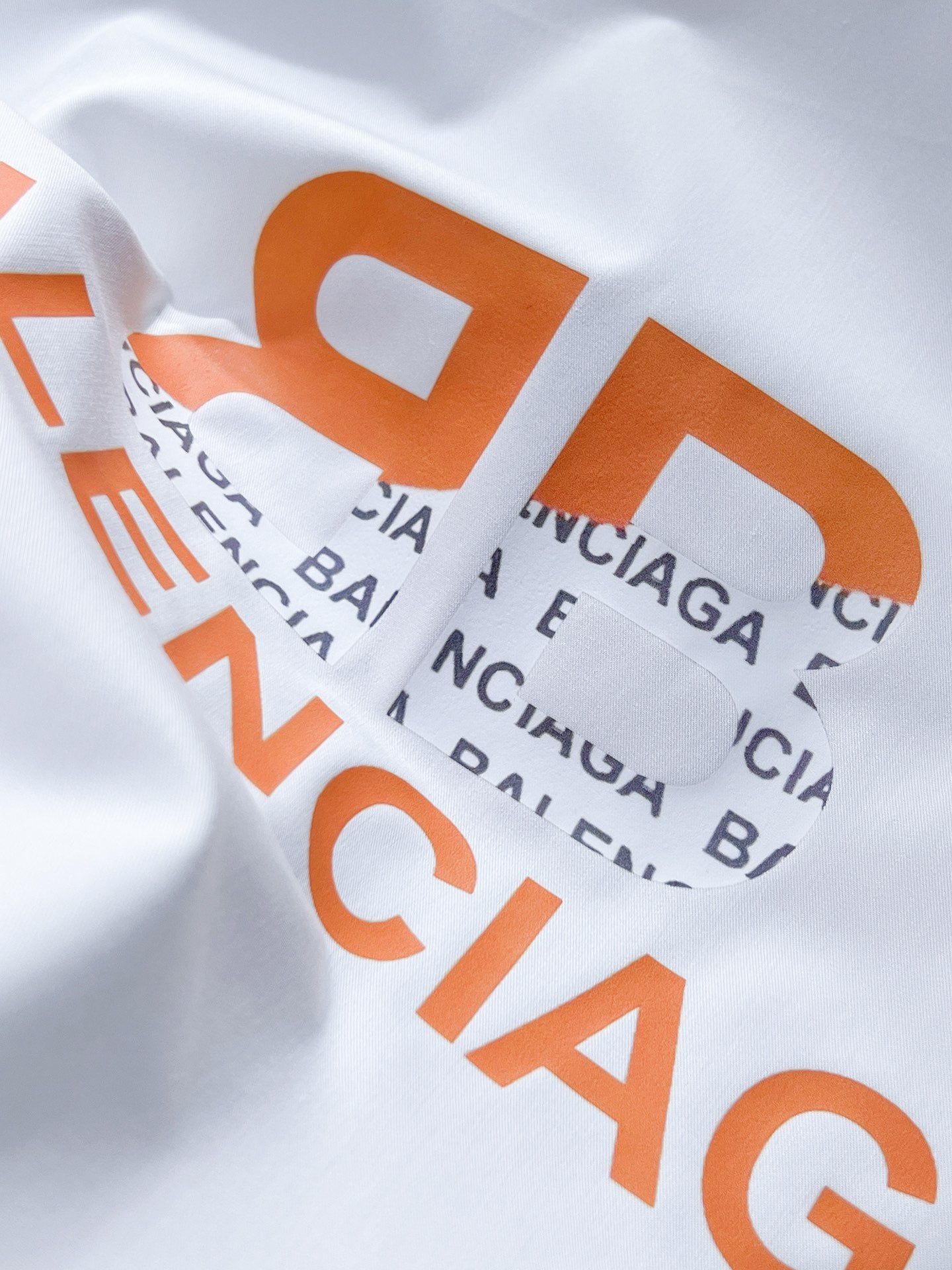 Balenciaga Logo Graphic Dress Shirt - White