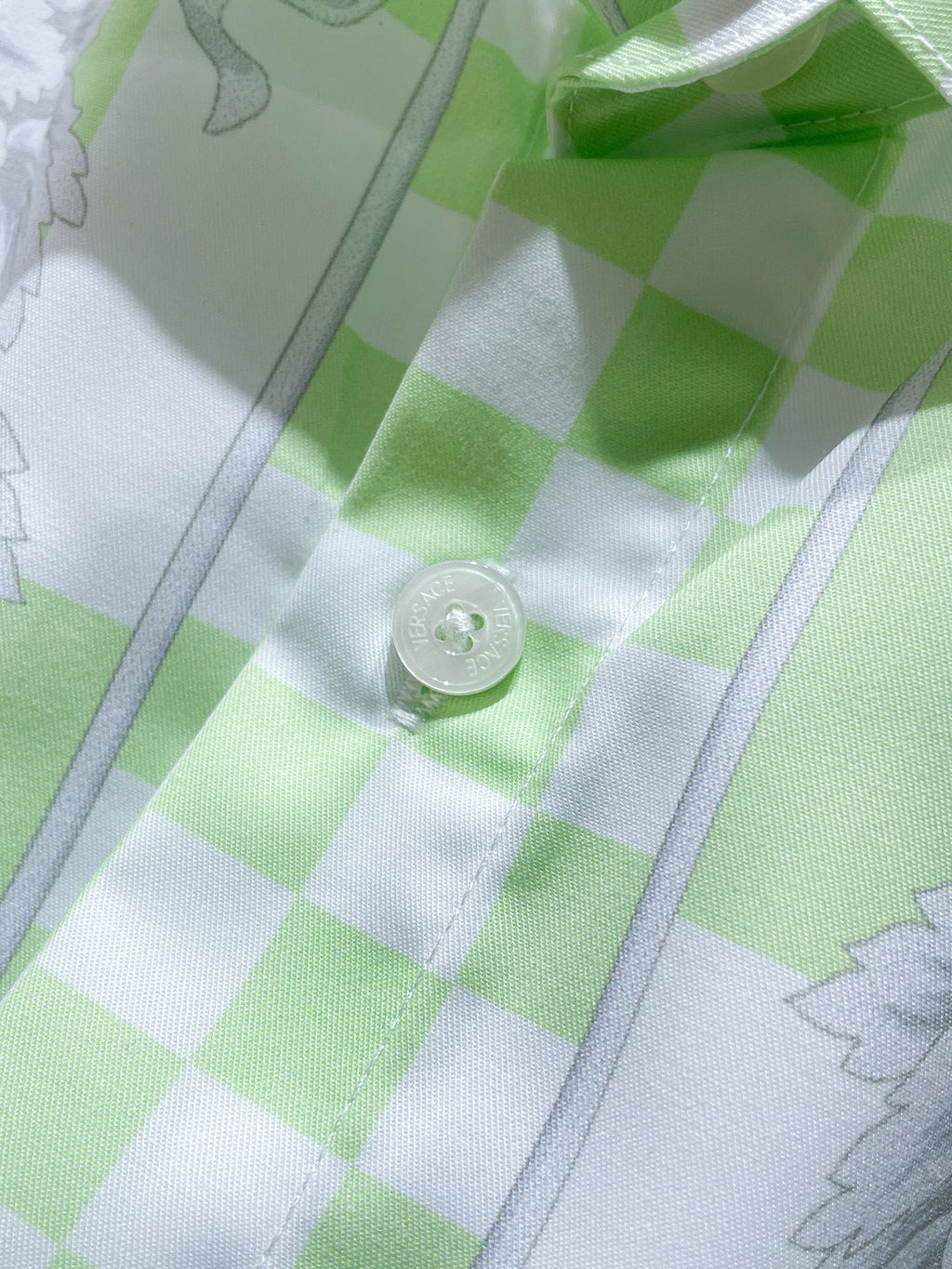 Versace Baroque Checkerboard Dress Shirt