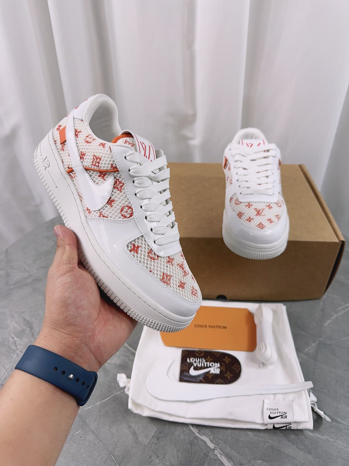 Louis Vuitton x Nike Air Force 1 Low - White Python Monogram