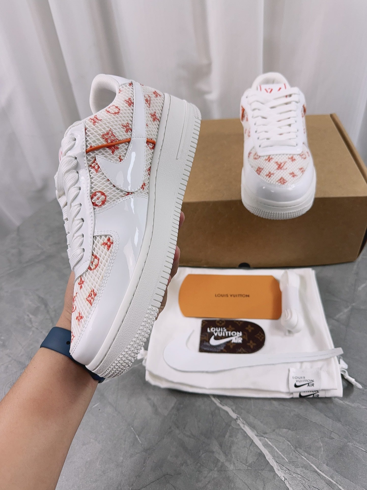 Louis Vuitton x Nike Air Force 1 Low - White Python Monogram
