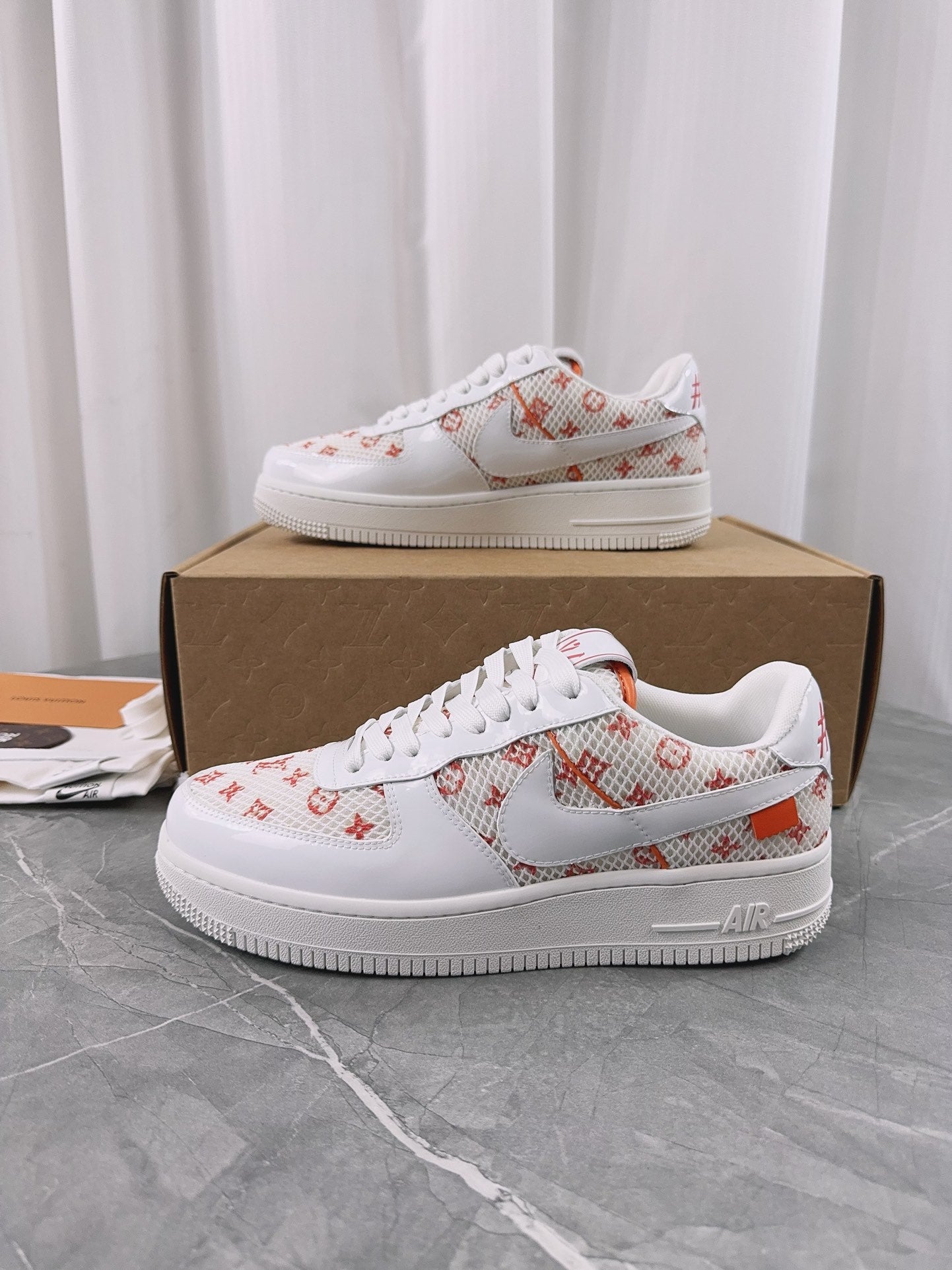 Louis Vuitton x Nike Air Force 1 Low - White Python Monogram