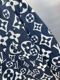 Louis Vuitton 2026 SS LV Monogram Giant All-Over Print Long-Sleeve Shirt — Navy