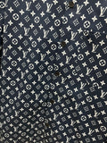 Louis Vuitton 2026 SS LV Monogram All-Over Print Long-Sleeve Shirt — Dark Navy