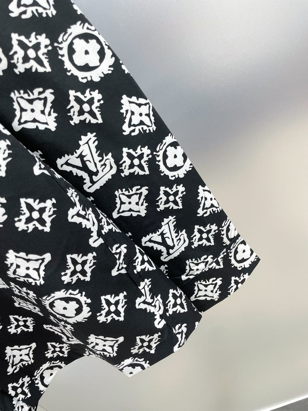 Louis Vuitton 2026 SS LV Monogram Graffiti All-Over Print Long-Sleeve Shirt — Black