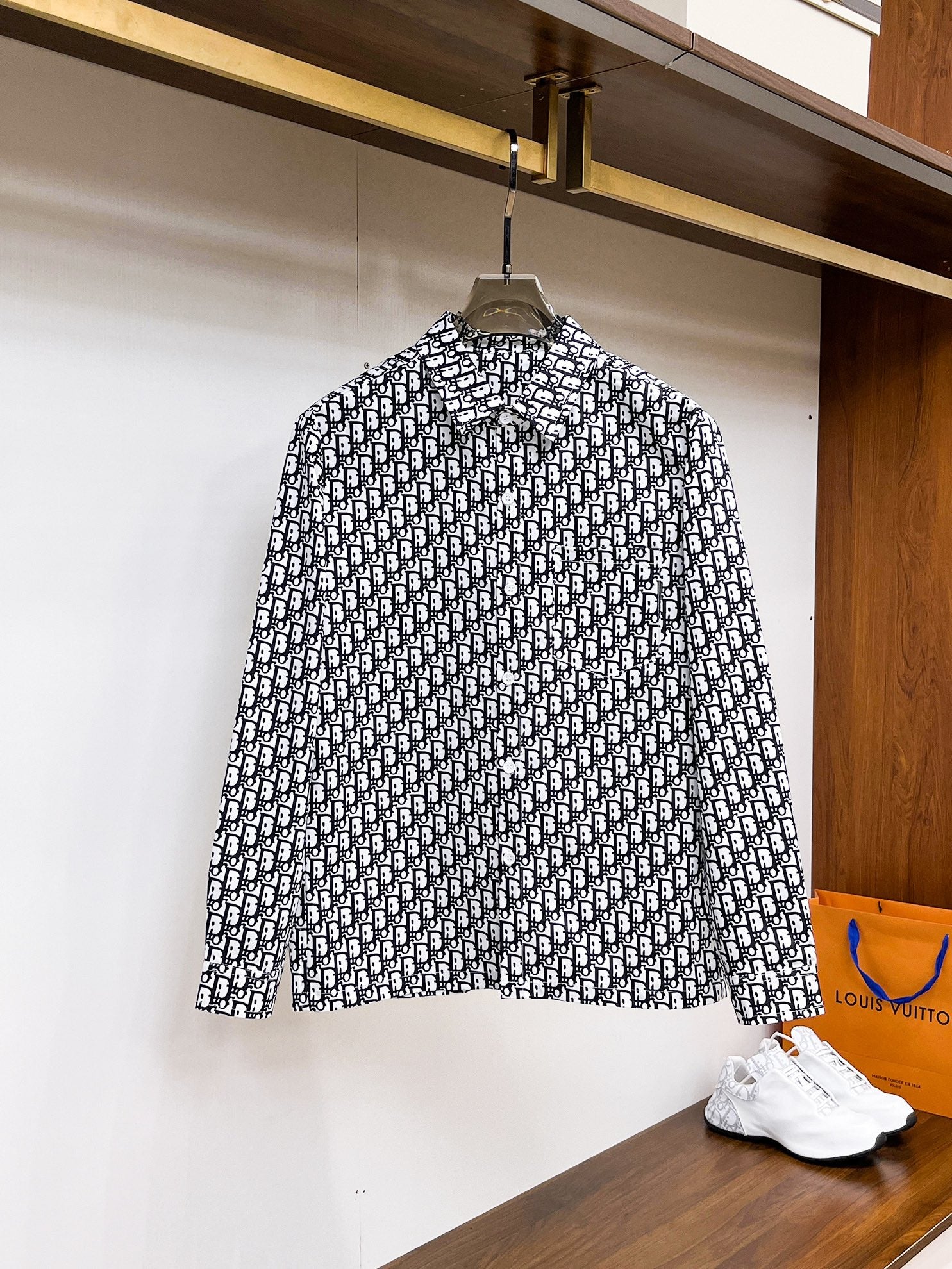 Louis Vuitton Navy Monogram Shirt