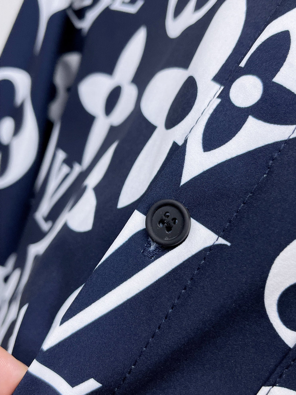 Louis Vuitton Navy Monogram Shirt