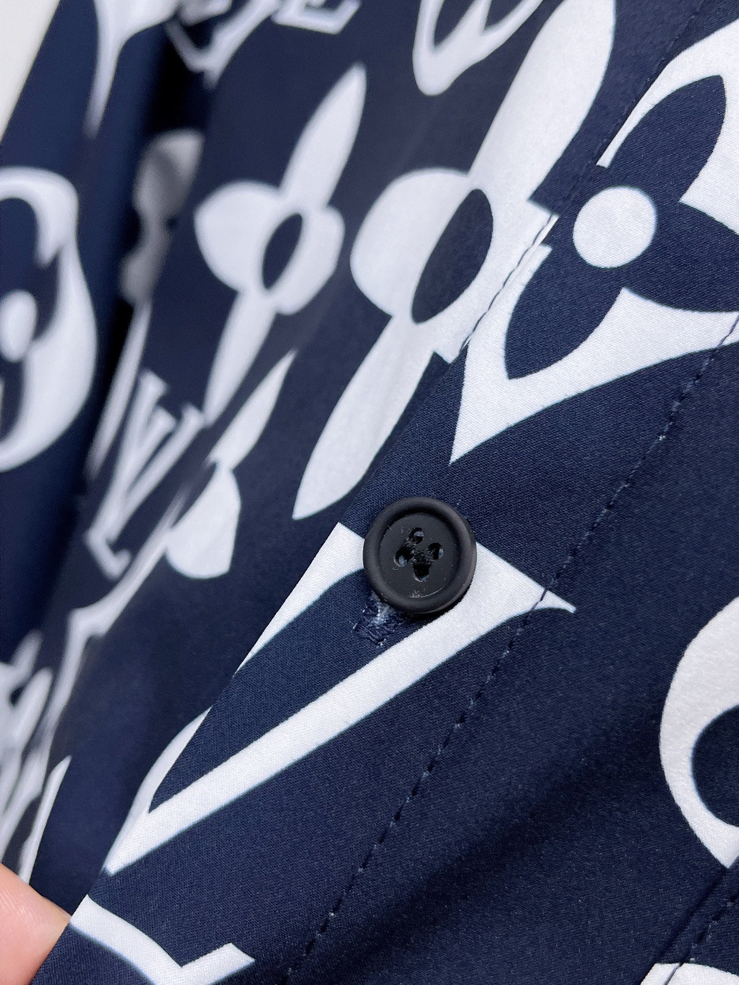 Louis Vuitton Navy Monogram Shirt