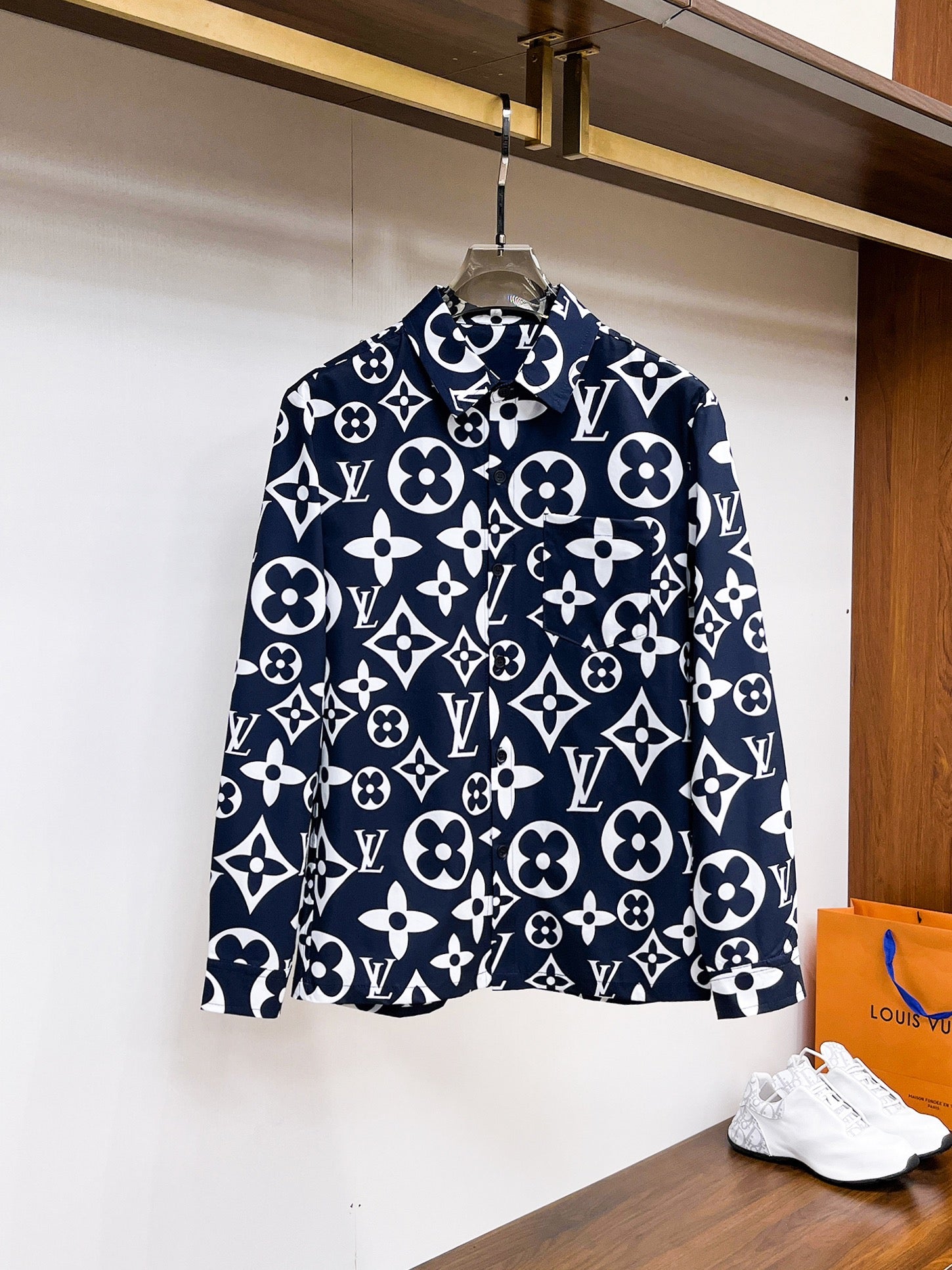 Louis Vuitton Navy Monogram Shirt