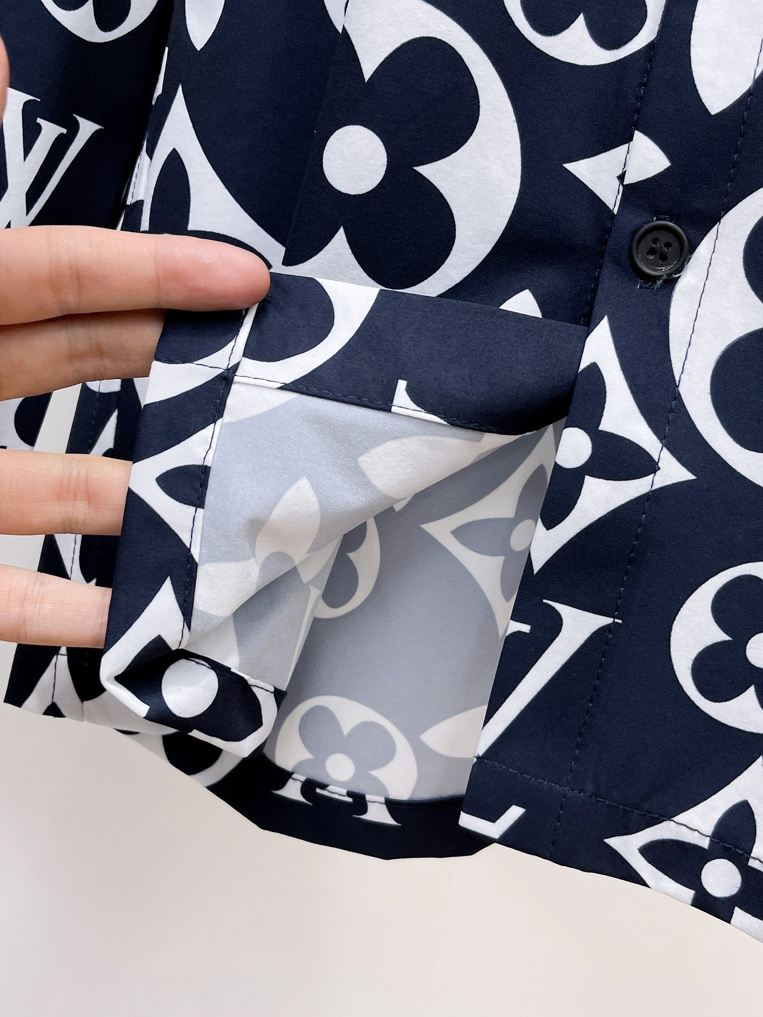 Louis Vuitton Navy Monogram Shirt