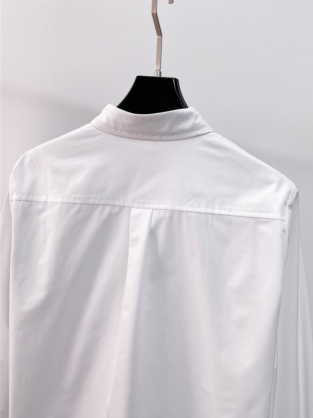 Prada 2026 SS Red Tab Long-Sleeve Shirt — White