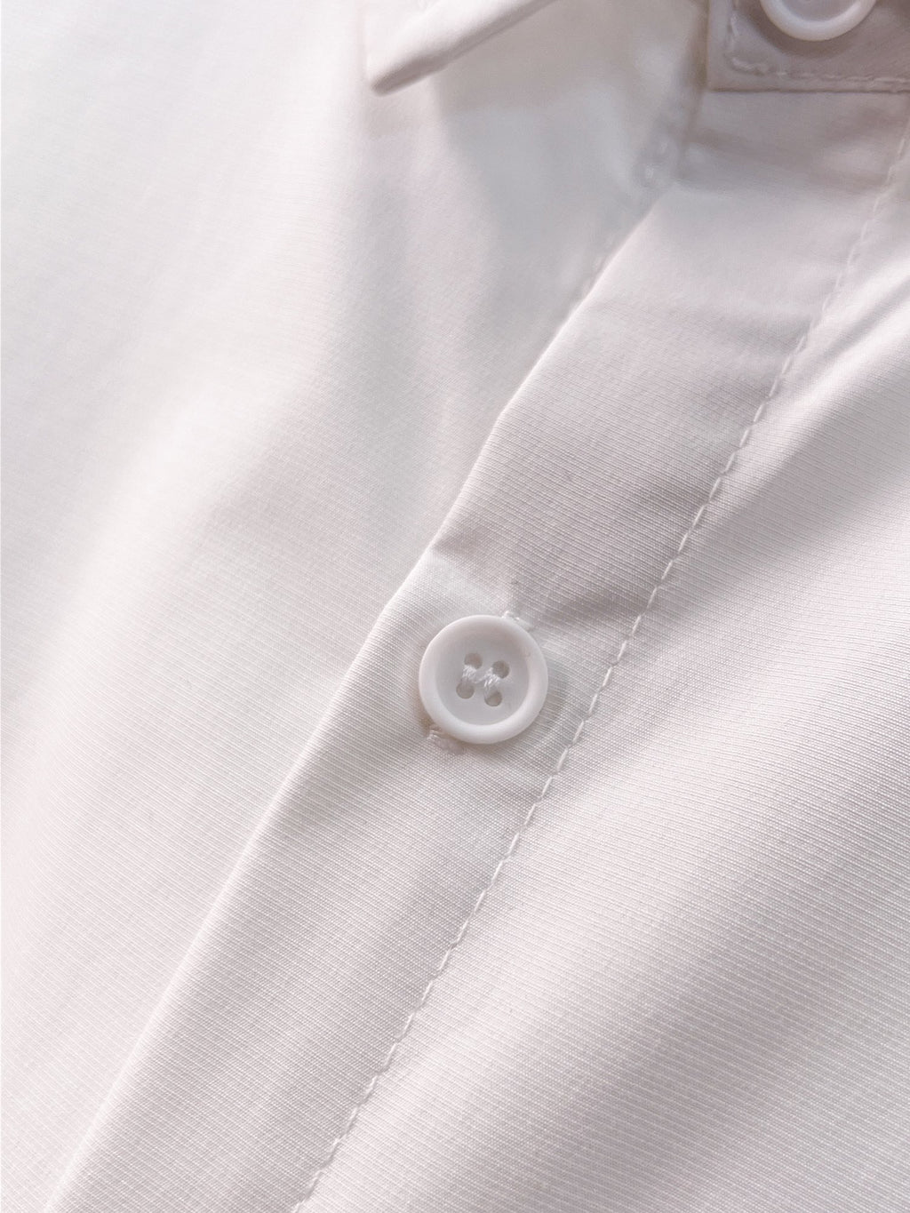 Prada 2026 SS Triangle Logo Long-Sleeve Shirt — White