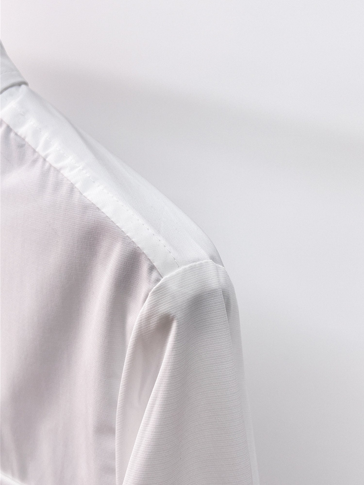 Prada 2026 SS Triangle Logo Long-Sleeve Shirt — White
