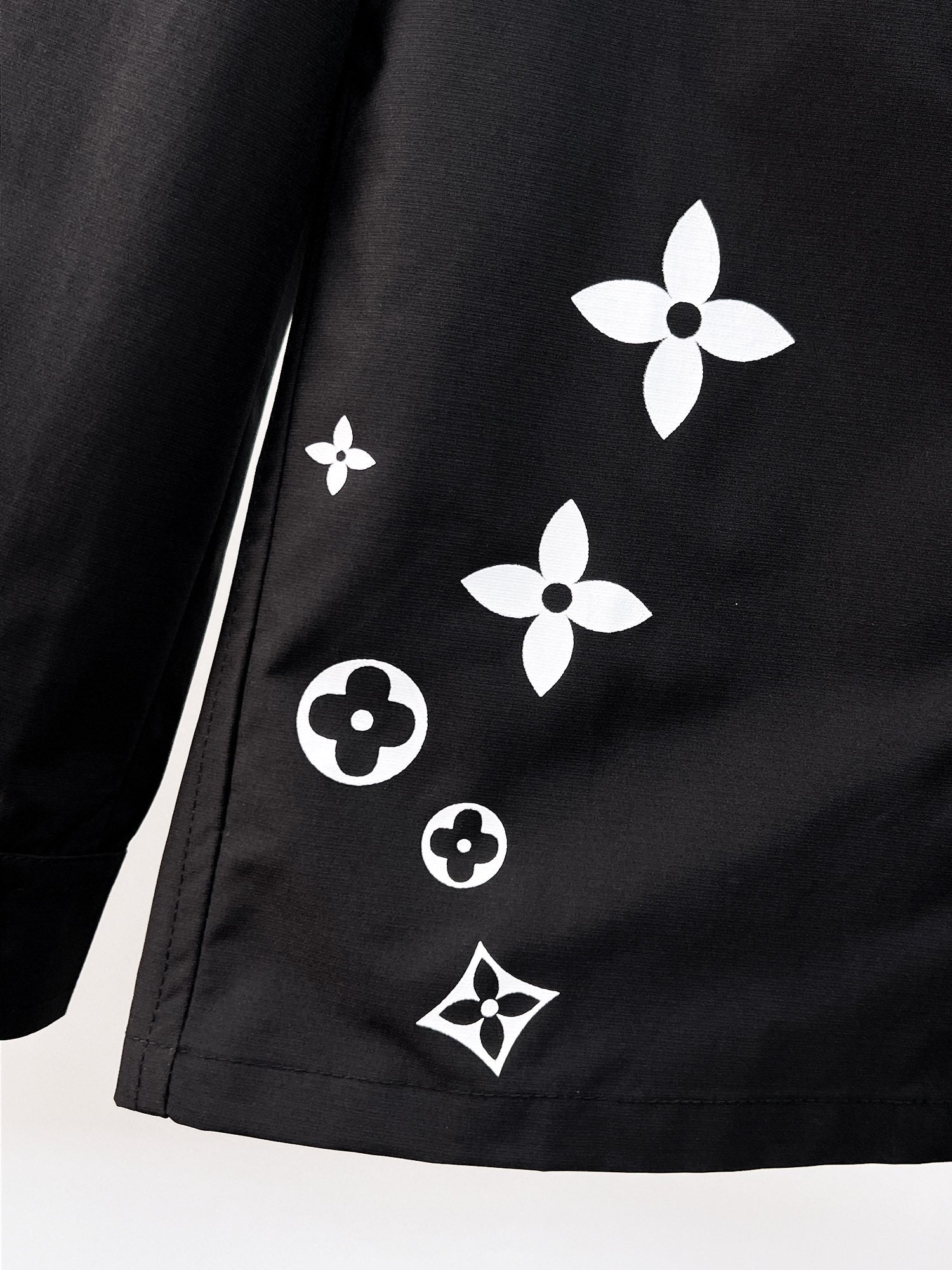 Louis Vuitton 2026 SS LV Monogram Flower Long-Sleeve Shirt — Black