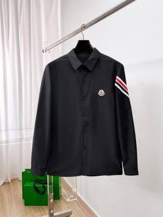 Moncler 2025 SS Premium Casual Long-Sleeve Shirt — Black