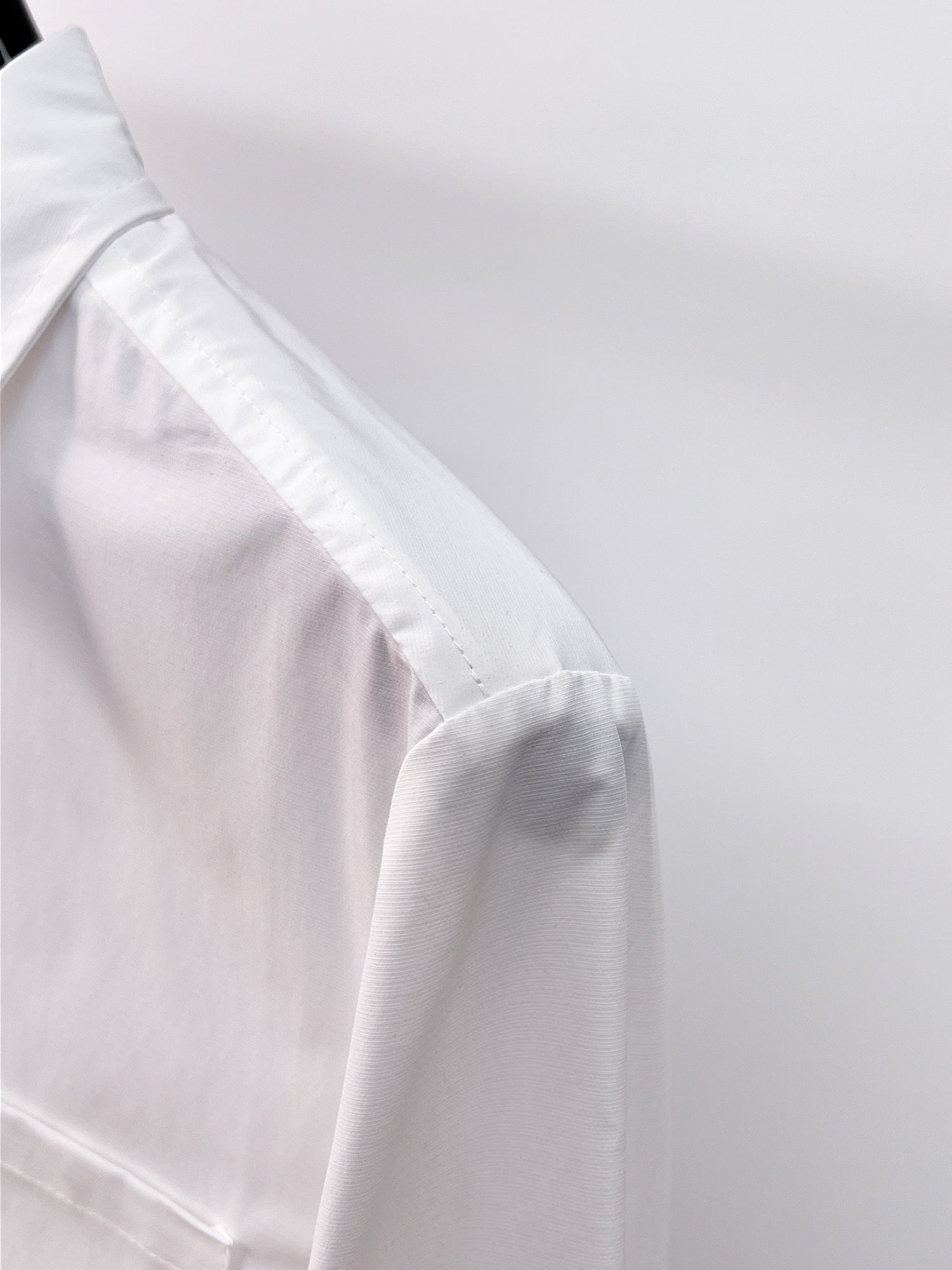 Fendi 2026 SS FF Monogram Colorblock Long-Sleeve Shirt — White
