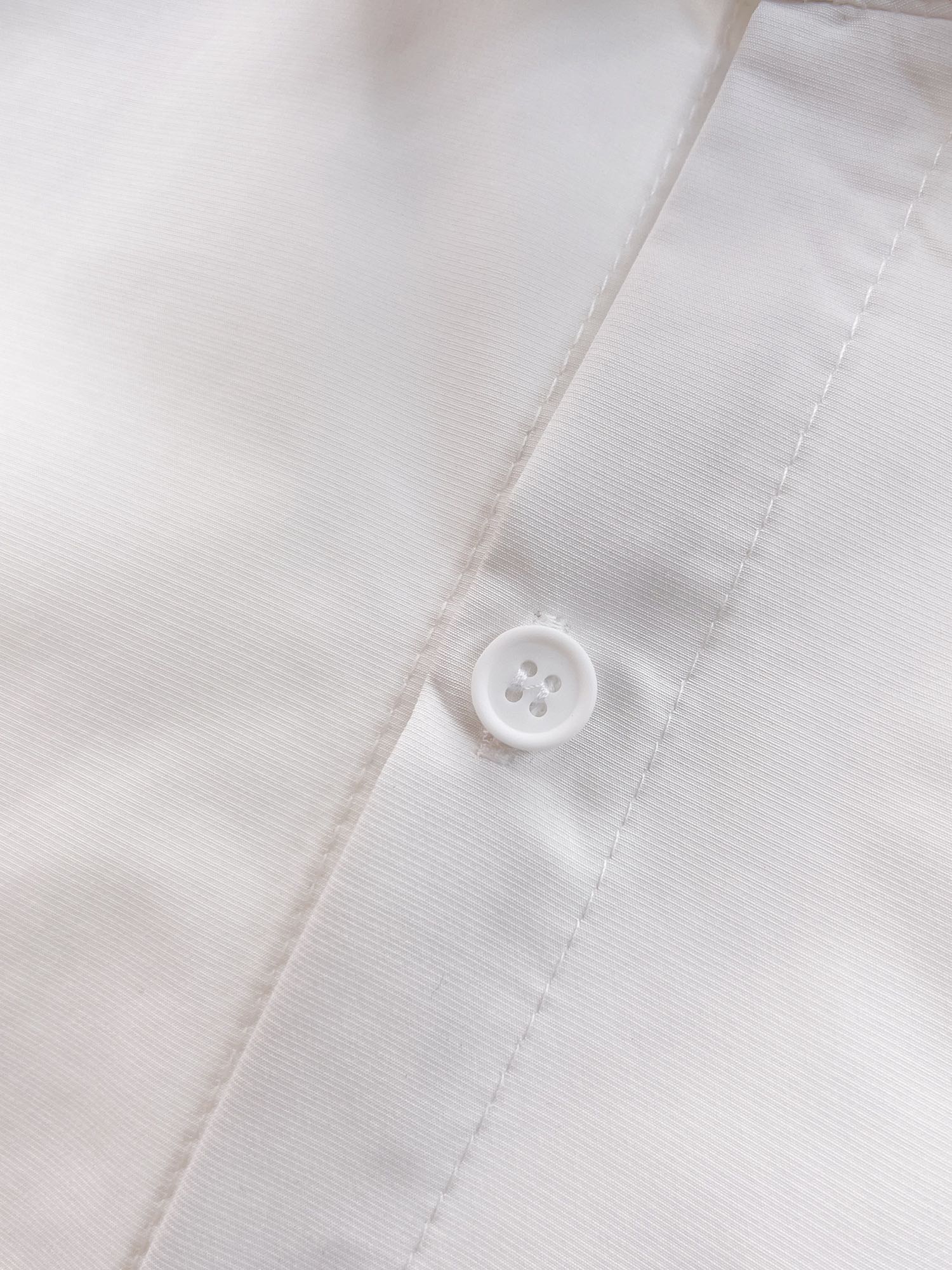 Dior 2026 SS Oblique Jacquard Collar & Cuff Long-Sleeve Shirt — White