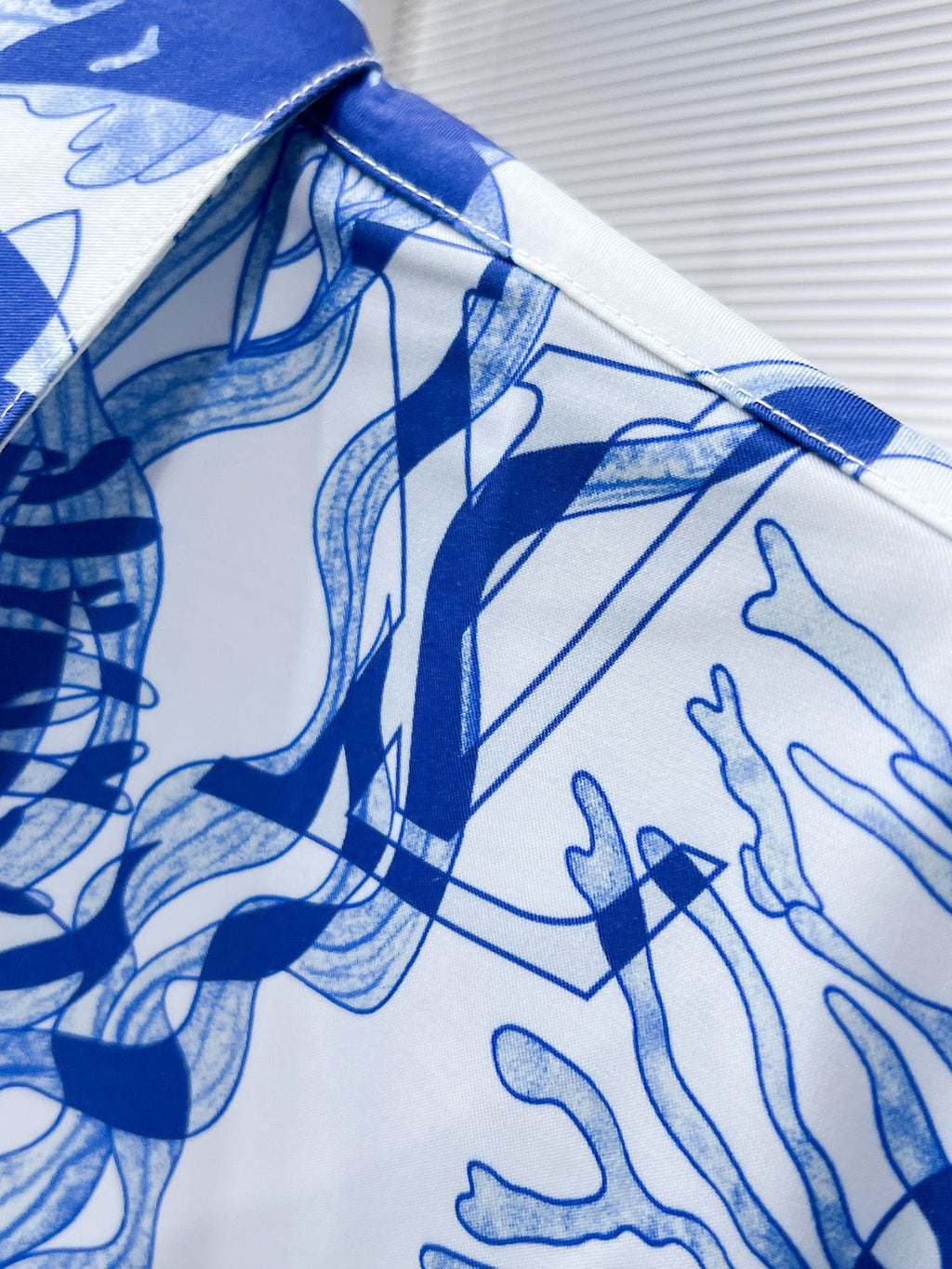 Louis Vuitton Blue Porcelain Botanical Shirt