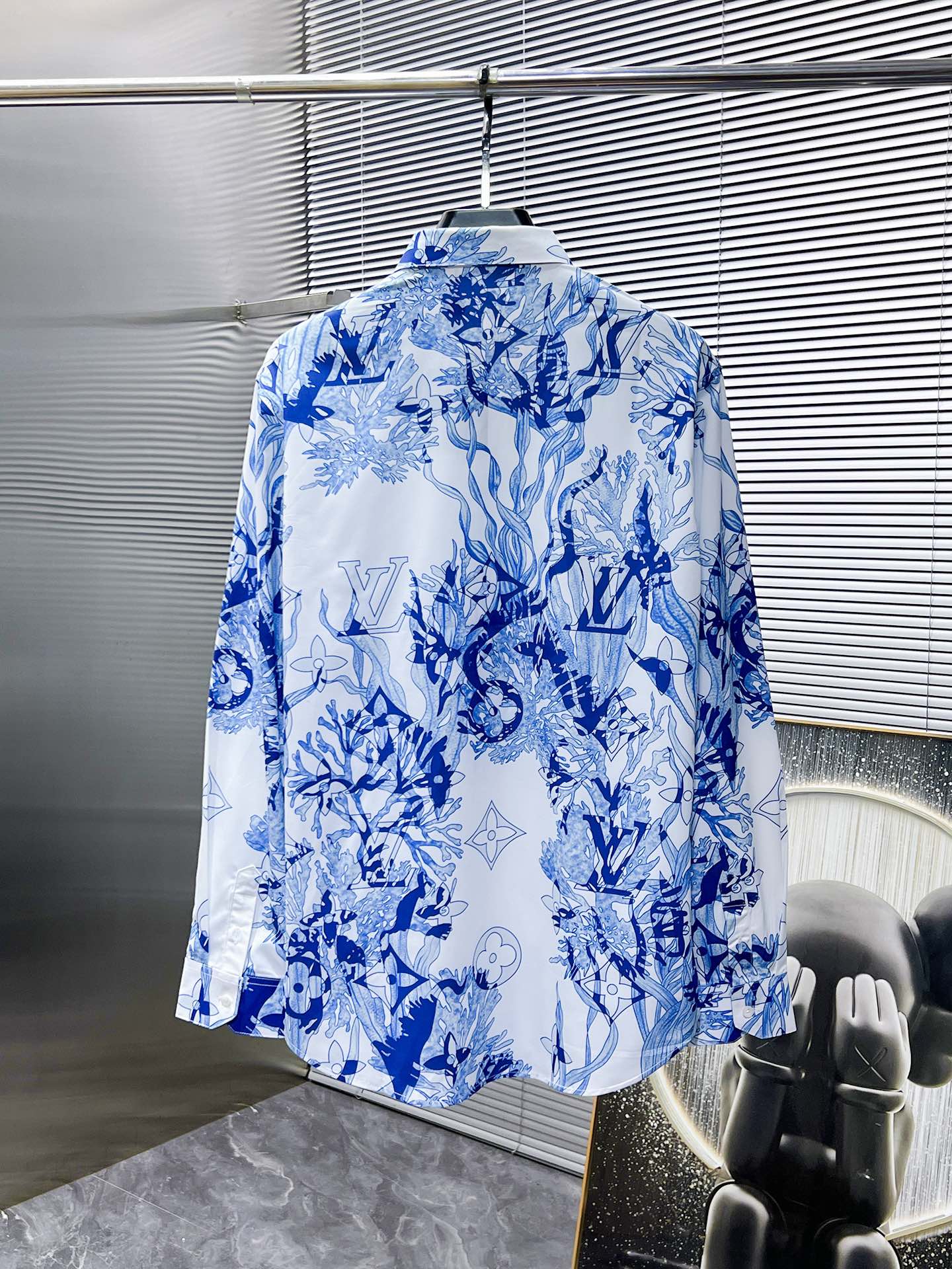 Louis Vuitton Blue Porcelain Botanical Shirt