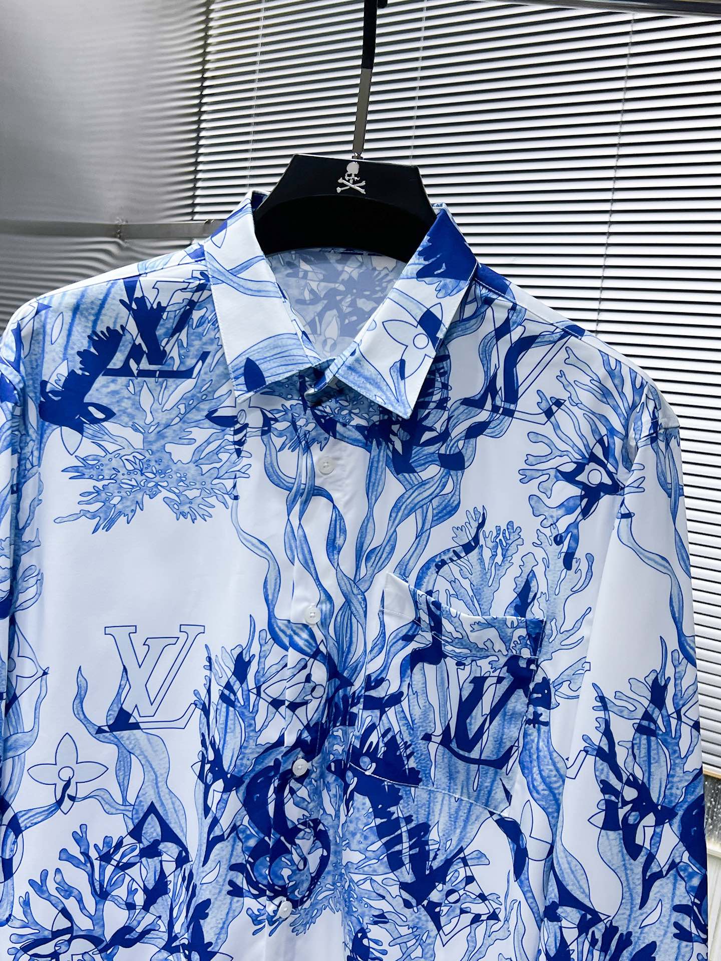 Louis Vuitton Blue Porcelain Botanical Shirt