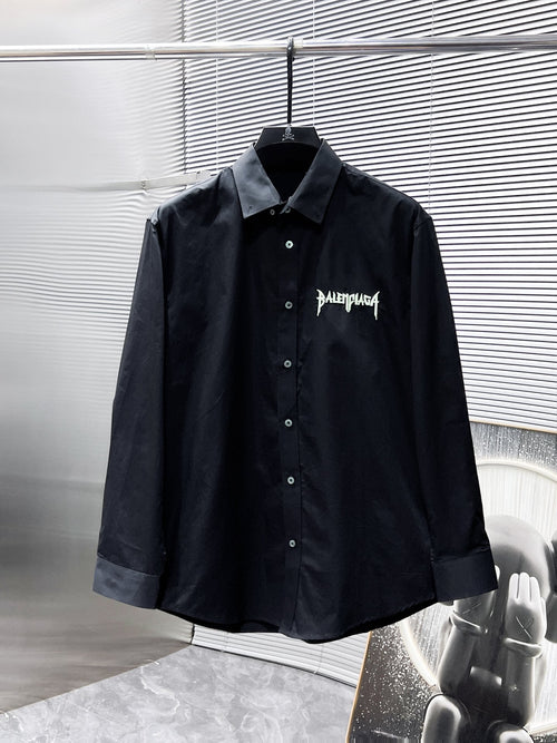 Balenciaga Metal Logo Shirt - Black