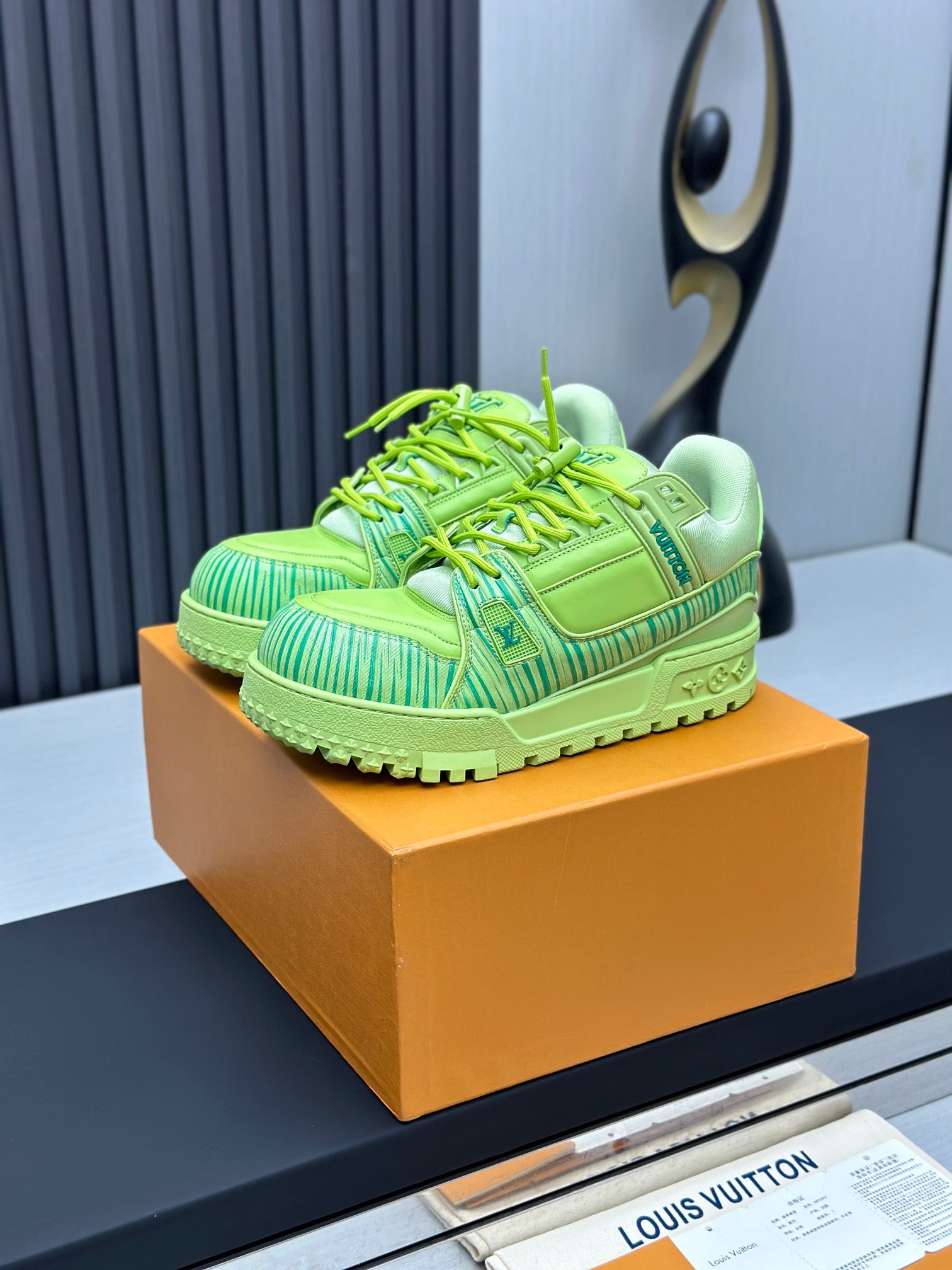 Louis Vuitton LV Trainer Sneakers - Neon Green/Lime